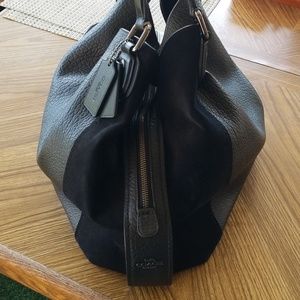 COACH handbag and wallet. Leather and suede